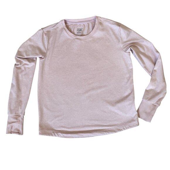 Athleta Girl Other - Athleta Girl Uptempo 2.0 Long Sleeve Crew Neck T-shirt Light Pink, Size M  Soft